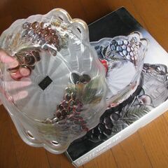 中古【ガラス製 SOGA GLASS フルーツバスケット】果物／菓子入れの画像