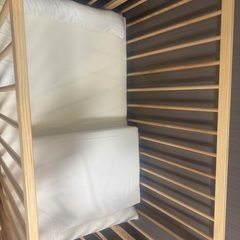 farska(ファルスカ) ベビーベッド 兼 ベビーサークル ( ベッドサイドベッド03 746050 ) 工具不要 柵の着脱で添い寝もできる(新生児～乳幼児) ナチュラルの画像