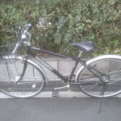 整備済み中古自転車　27インチ　税別￥11.800-　外装６段　LEDオートライト　ブラック1118の画像