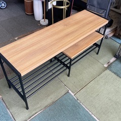 【リサイクルサービス八光】幅100㎝　白井産業　テレビ台  ナチュラルブラウン 43V型対応 ローボード リナチュラ RNT-4510の画像