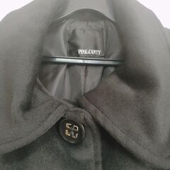 レディース　コート　ブラック　黒　冬服　Ｌサイズの画像