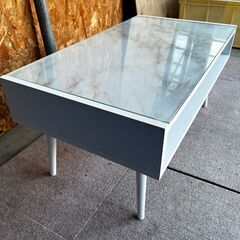 【美品】大理石風ローテーブル　の画像