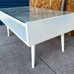 【美品】大理石風ローテーブル　の画像