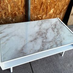 【美品】大理石風ローテーブル　の画像