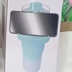 未使用　パープル　1200ml タンブラー　ステンレス　スマホの画像