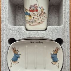 未使用　ウエッジウッド　ピーターラビット　ソープディッシュ＆コップの画像