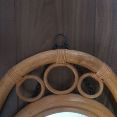 籐  壁掛け鏡の画像