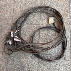 ワイヤーロープ 9mm × 3m ×4本セット　中古まとめ売りの画像