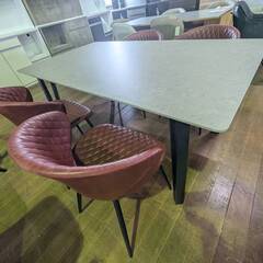 160ダイニングテーブル(GY)+チェア(WIN)4脚セットでこのお値段！の画像