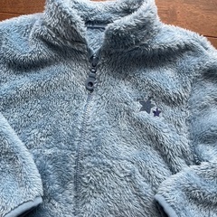 UNIQLO ユニクロ　ベビーフリースジャケット 水色　サイズ80の画像