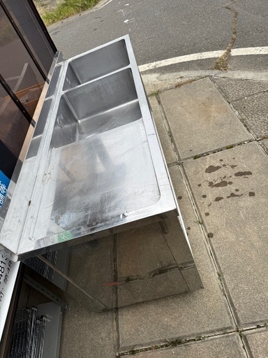 大型ステンレスシンク 2槽