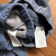 UNIQLO ユニクロ　ベビーレギンス秋冬用（コーデュロイ・裏起毛）サイズ80　サイズの画像