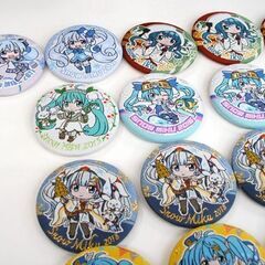 雪ミク スノーミク 缶バッジ コレクション 27個セット 2011～ 織り加工 布張り SNOW MIKU　☆ PayPay(ペイペイ)決済可能 ☆ 札幌市 豊平区 平岸 平岸店の画像