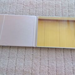 折立ミラー 化粧鏡 LLサイズ ピンクの画像