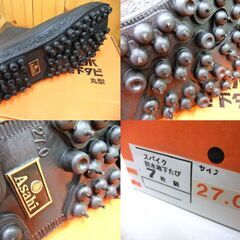 未使用 長期保管品 アサヒ スパイク防水地下タビ 丸型 AC-17 27cm 7枚馳 札幌市厚別区 厚別店の画像