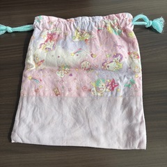 ユニコーン柄巾着、給食袋の画像