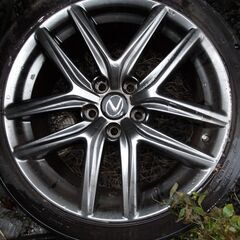 傷が多いです・・レクサス　IS　Fスポーツ純正　18インチ　8J +45　8.5J +50　5穴　PCD114.3の画像