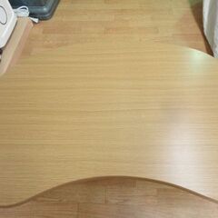 ビーンズテーブル ローテーブル ベージュ 幅85㎝×奥行55㎝×高さ33㎝ ニトリ クラウド 豆テーブル 西岡店の画像