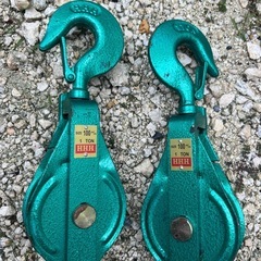 スナッチブロック 1t（HHH）フック付き滑車 2個セットの画像