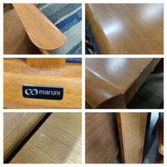 【愛品倶楽部柏店】maruni マルニ木工 ダイニング5点セット 肘付回転チェア 友坐の画像