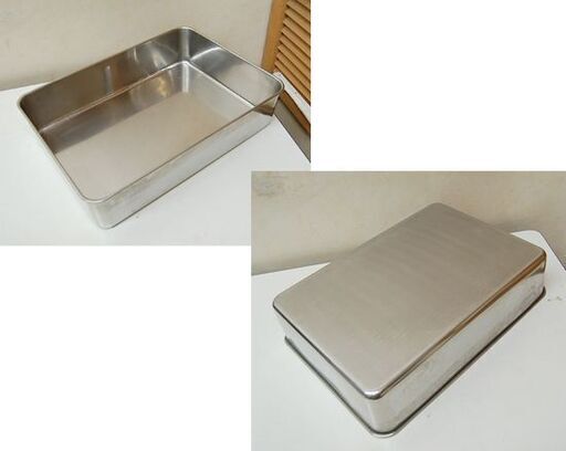 ② 金属製バット まとめて 18-8ステンレス 角型 6枚取 8枚取 11号深型組バット など 合計11枚 クローバー印 飲食店 業務用 札幌市 清田区 平岡