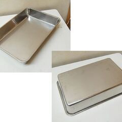 ② 金属製バット まとめて 18-8ステンレス 角型 6枚取 8枚取 11号深型組バット など 合計11枚 クローバー印 飲食店 業務用 札幌市 清田区 平岡の画像