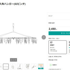ニトリ　オールステンレス角ハンガー（洗濯物ピンチ）の画像