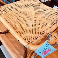 ラタン アームチェア イージーチェア ラウンジチェア 籐 ビンテージ 昭和レトロ　チェアの画像