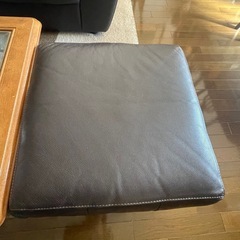 【総革・美品】高級本革3人掛け＋オットマン｜幅220cm｜オーダーメイド｜使用少なめの画像
