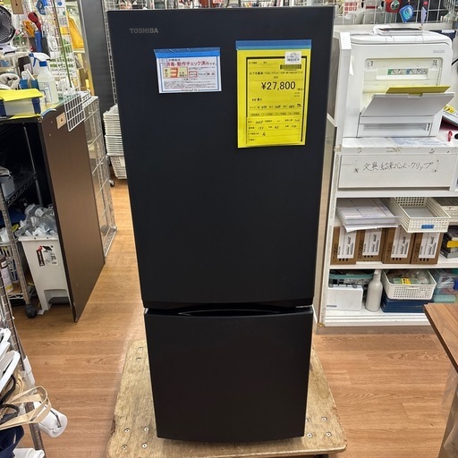 ☆ドリーム荒牧店☆ジモティー割引有☆【クリーニング済み】TOSHIBA/2ドア冷蔵庫/GR-W15BS/153L/2025年製