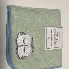 未使用シマエナガ　ハンカチ2枚　リール付きストラップの画像