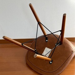 【中古】イームズDSWチェア　ソフトレザー　ブラウン　４脚セットの画像