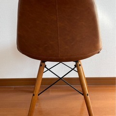 【中古】イームズDSWチェア　ソフトレザー　ブラウン　４脚セットの画像