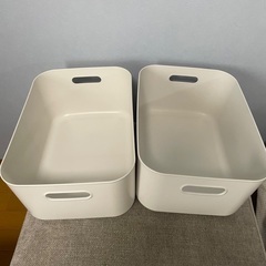 無印良品　やわらかポリエチレンケース・中　約幅25.5✖︎奥行✖︎高さ:16cm 2個ありますの画像