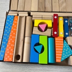 イマジナリウム　木製ビー玉ころがしつみきセットの画像