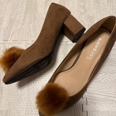 【未使用品】
ブラウンファーパンプスの画像