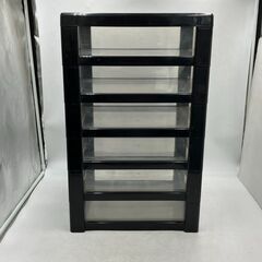 【現状品】SOFIA/ソフィア 6段ラック 黒 2点 事務用品 事務所 文房具 書類保管 収納ケース 収納ラック 書類ケース (2)の画像