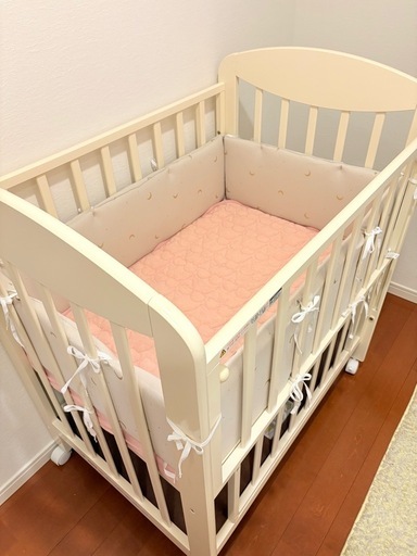 KATOJIベビーベッド PUPPAPUPO ベビー布団/ベッドガード/敷パットセット