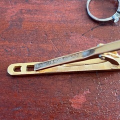 14K刻印 ダイヤ 指輪 ネクタイピン 3点セットの画像