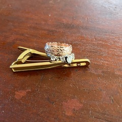 14K刻印 ダイヤ 指輪 ネクタイピン 3点セットの画像