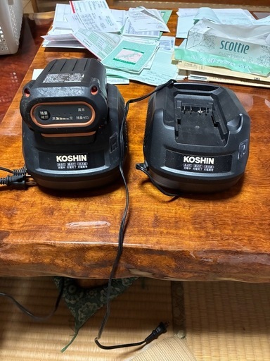 コウシン（koshin）36vバッテリーと充電器2台セット