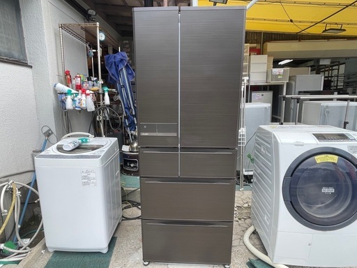 【リサイクルサービス八光】2017年製　三菱電機　MR-JX60C-RW 冷蔵庫 置けるスマート大容量 JXシリーズ ロイヤルウッド [600L /6ドア /観音開きタイプ]
