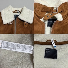 Bershka ベルシュカ　ボアジャケット　Sサイズ　メンズ　コート　ブルゾンの画像