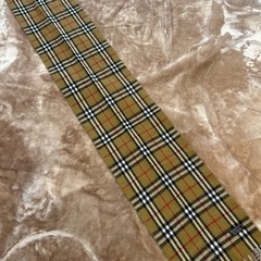 バーバリーズBurberrysマフラーストールショールスカーフブラウン茶色ベージュノバチェックウール毛100％縦約174センチ横約30センチイングランド製イギリス製英国製レディース女性用婦人ウィメンズwomen’sメンズmen’s男性用紳士ユニセックス男女兼用の画像