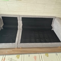 3人掛け L字型 オットマン付き ソファ の画像