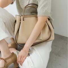 美品RODESKO ワイド4WAYトートバッグ　ベージュの画像