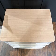 美品 アイリスオーヤマ 木製天板 チェスト 3段の画像
