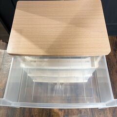 美品 アイリスオーヤマ 木製天板 チェスト 3段の画像