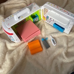 訳あり　メルちゃん　なかよしハウス　おままごと　ごっこ遊び　おもちゃ　　ぽぽちゃん救急車　お医者さんごっこの画像