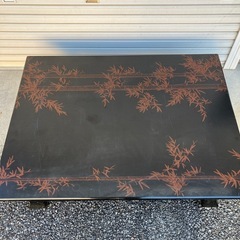 ローテーブル　大型　竹の柄の画像